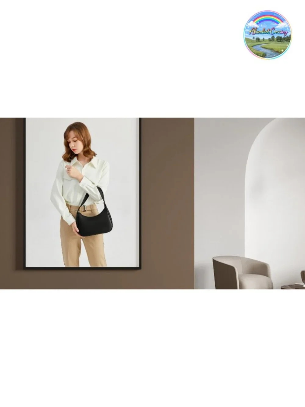 Cute Hobo Tote Handbag Mini Clutch Purse with Zipper Closure